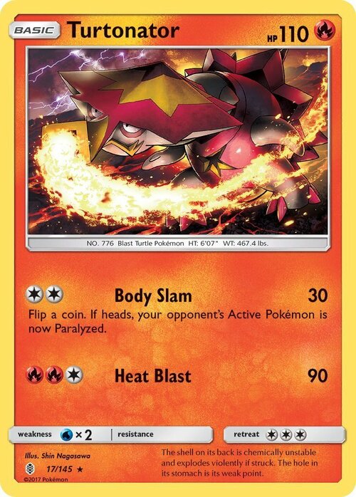 Turtonator [Body Slam | Heat Blast] Card Front