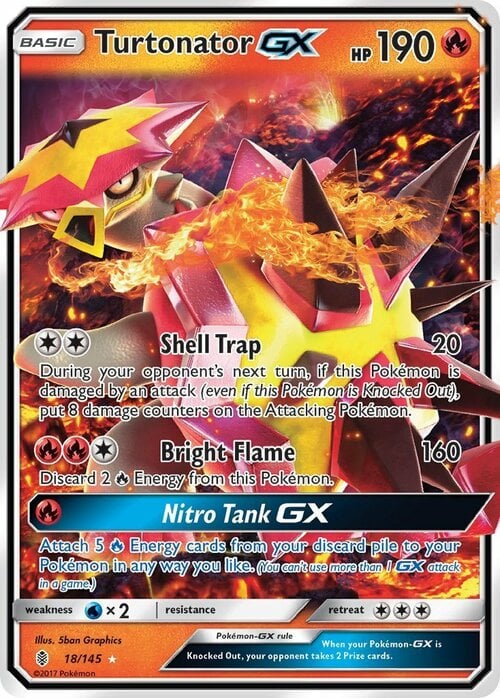 Turtonator GX [Shell Trap | Bright Flame] Frente