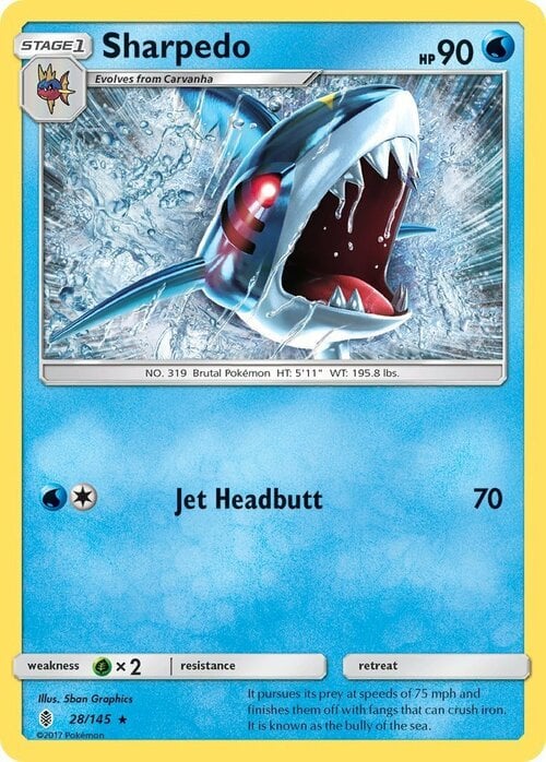 Sharpedo [Jet Headbutt] Card Front