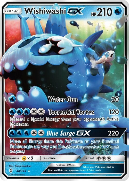 Wishiwashi GX [Water Gun | Torrential Vortex] Card Front