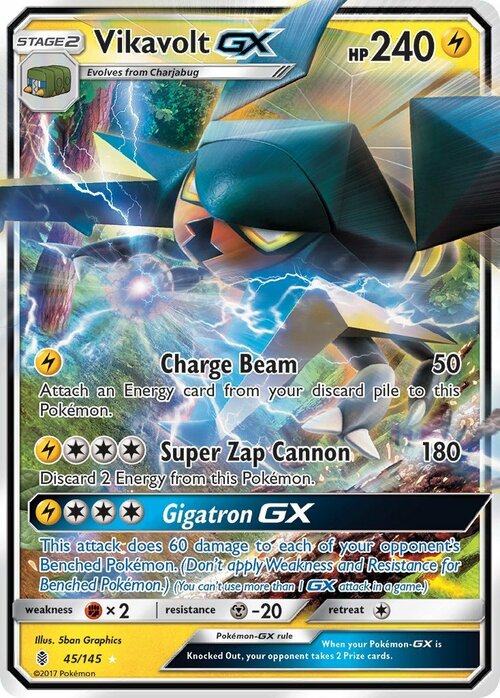 Vikavolt GX [Charge Beam | Super Zap Cannon] Card Front