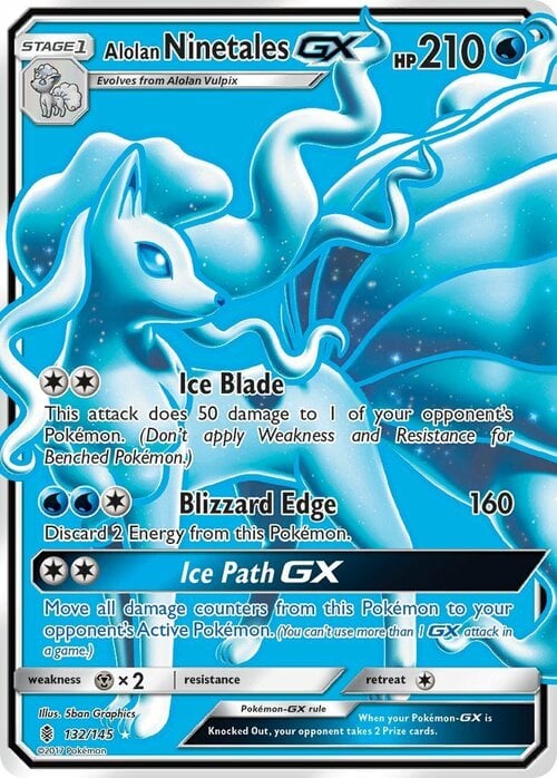 Alolan Ninetales GX Card Front