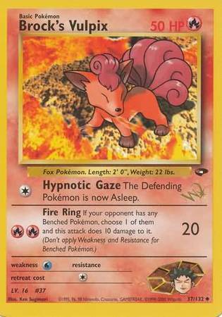 Brock's Vulpix Card Front