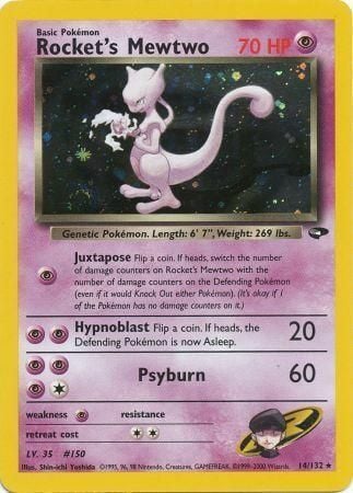 Rocket's Mewtwo Card Front
