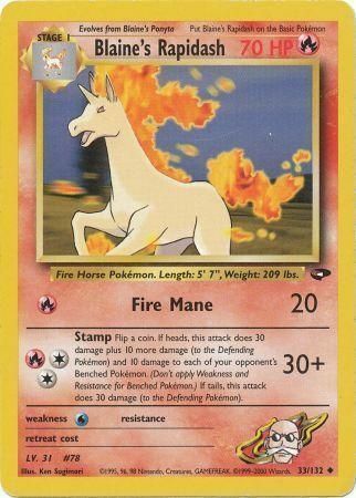 Blaine's Rapidash Card Front