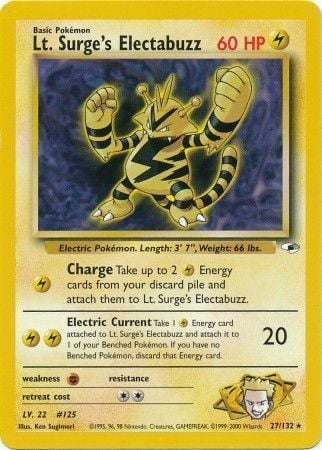 Lt. Surge's Electabuzz Card Front