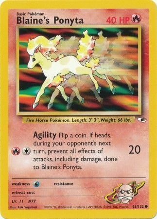 Blaine's Ponyta Card Front