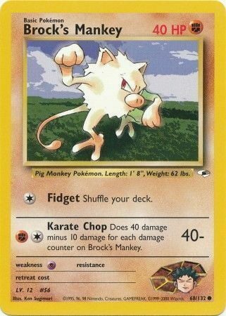 Brock's Mankey Card Front