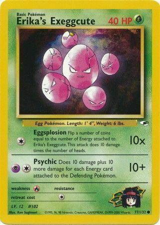 Erika's Exeggcute Card Front