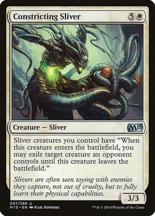 Constricting Sliver Card Front