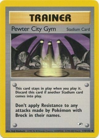 Pewter City Gym Card Front