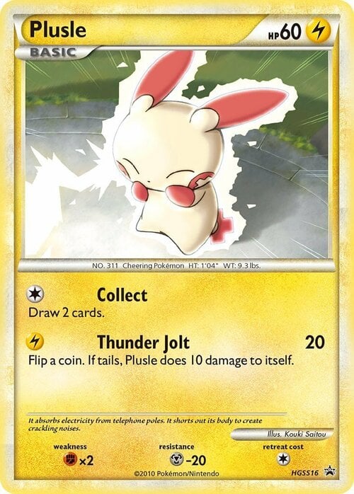 Plusle [Collect | Thunder Jolt] Card Front