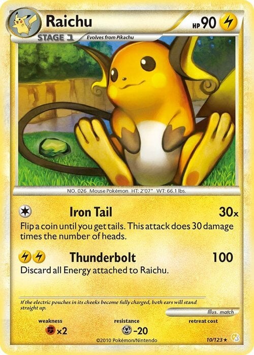 Raichu [Iron Tail | Thunderbolt] Card Front