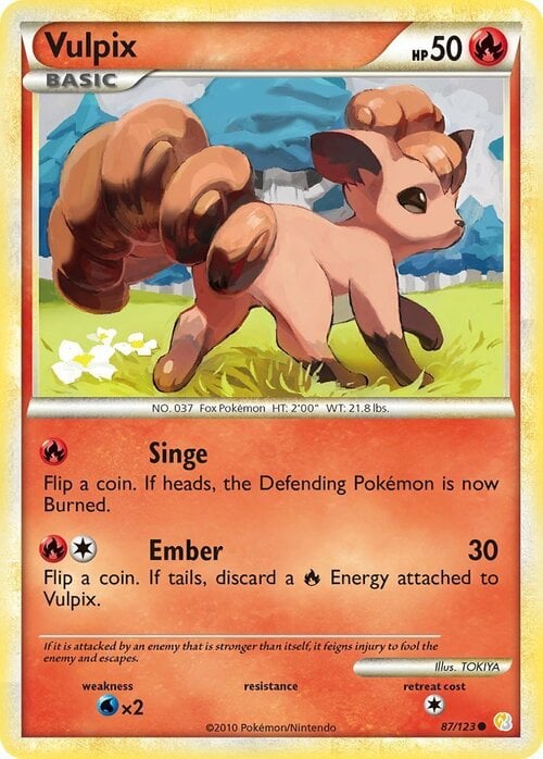 Vulpix Card Front