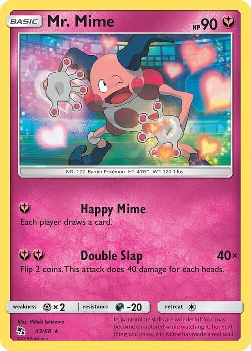 Mr. Mime [Happy Mime | Double Slap] Card Front