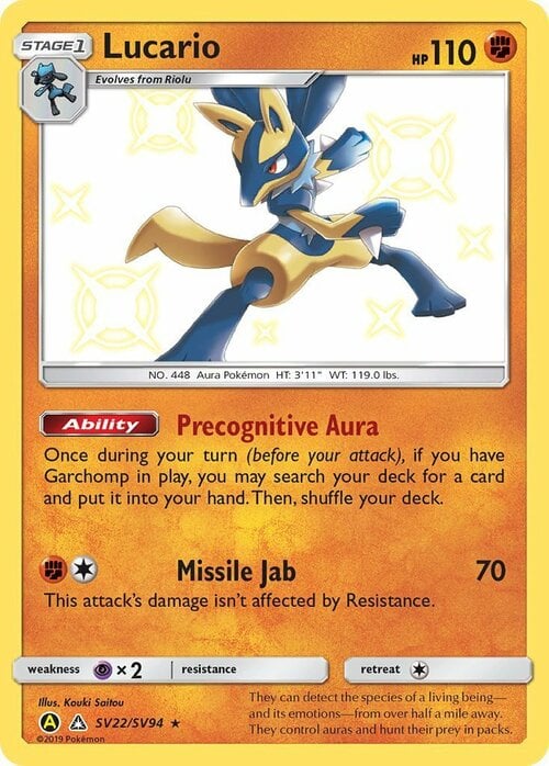 Lucario Card Front