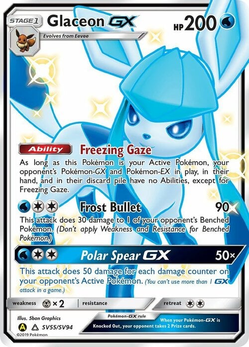 Glaceon GX Card Front