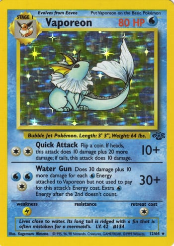 Vaporeon Card Front