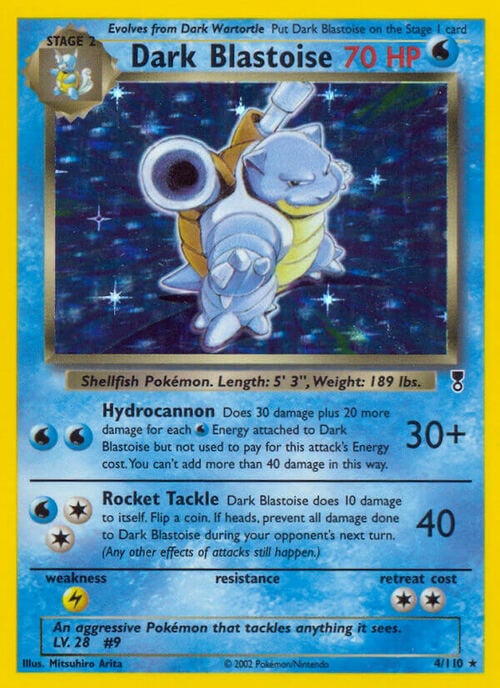 Dark Blastoise [Hydrocannon | Rocket Tackle] Card Front