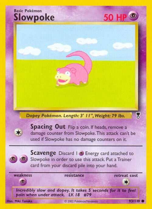 Slowpoke Legendary Collection EX 93/110 Pokemon Card