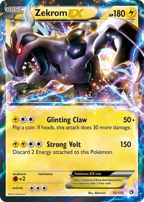 Zekrom EX [Glinting Claw | Strong Volt] Card Front