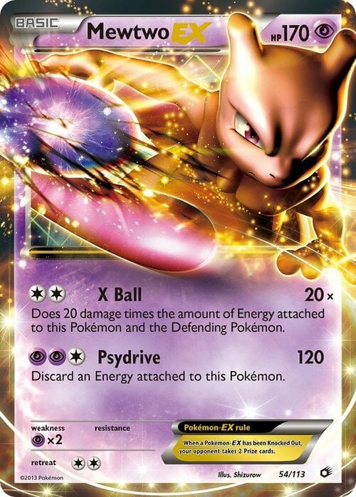 Mewtwo EX [X Ball | Psydrive] Card Front