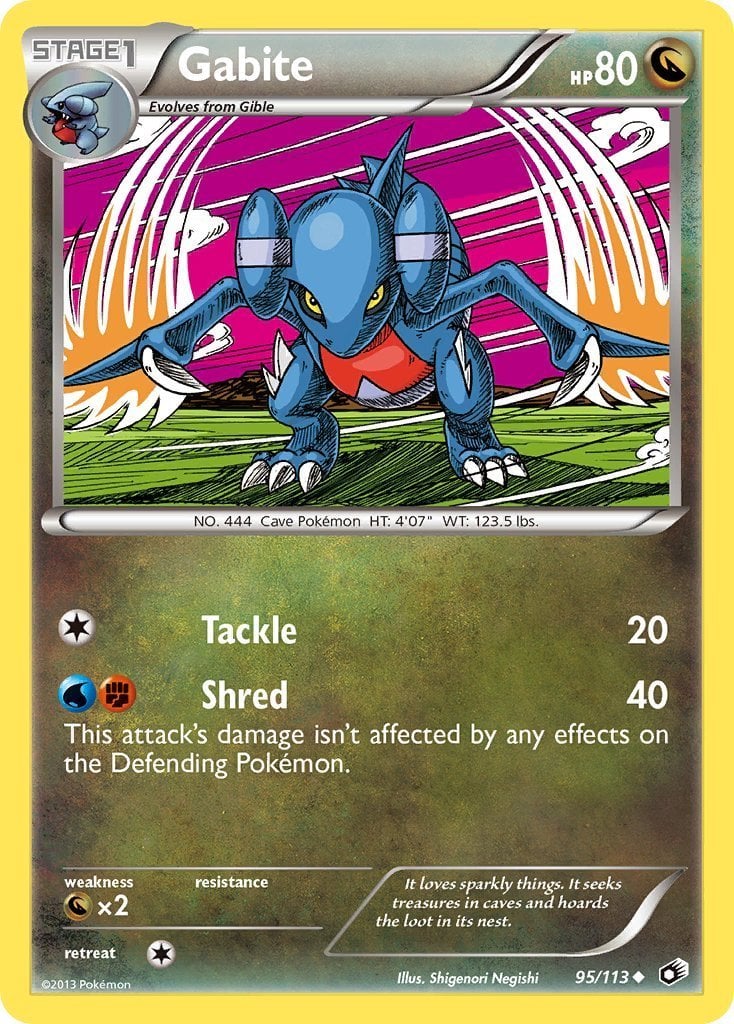 pokemon card gabite (Prerelease) [Staff] (48/124) [Diamond and Pearl Promos]  Plug Authentic Pokemon Black Pokmon TCG - Gabite -