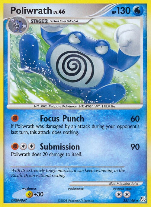 Poliwrath Lv.46 Card Front