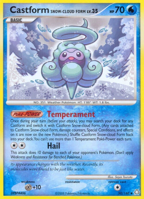 Castform Snow-Cloud Form Lv.35 Card Front