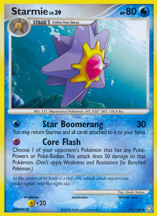 Starmie Lv.39 Card Front