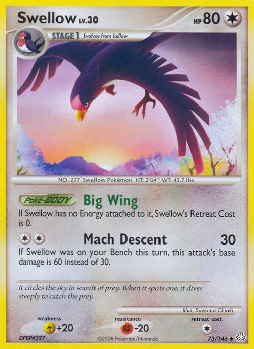 Swellow Lv.30 Card Front