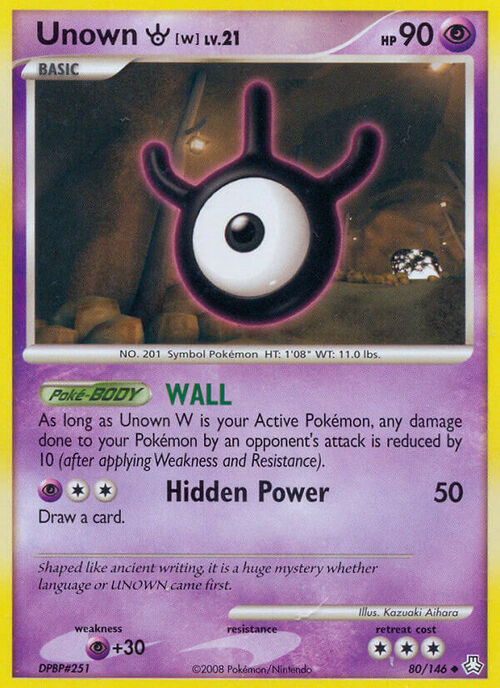 Unown Lv.21 Card Front