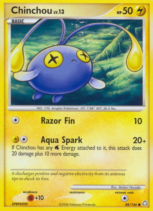 Chinchou Lv.13 Card Front