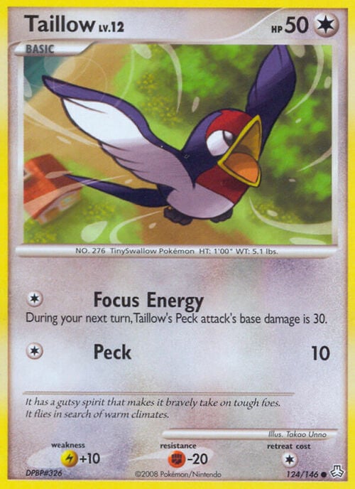 Taillow Lv.12 Card Front