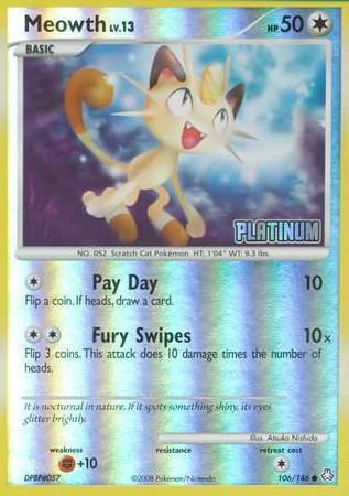 Meowth - Reverse Holo Card Front