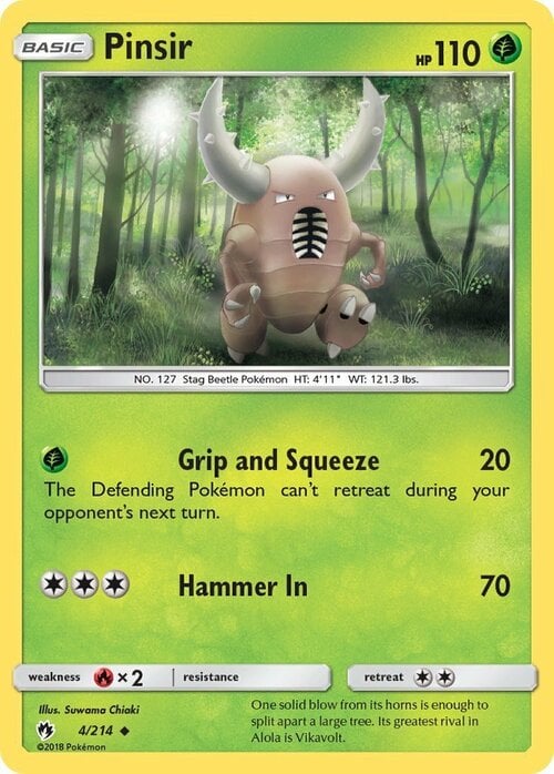 Pinsir [Grip and Squeeze | Hammer In] Card Front