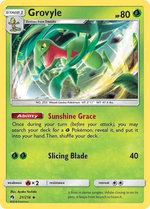 Grovyle [Sunshine Grace | Slicing Blade] Card Front