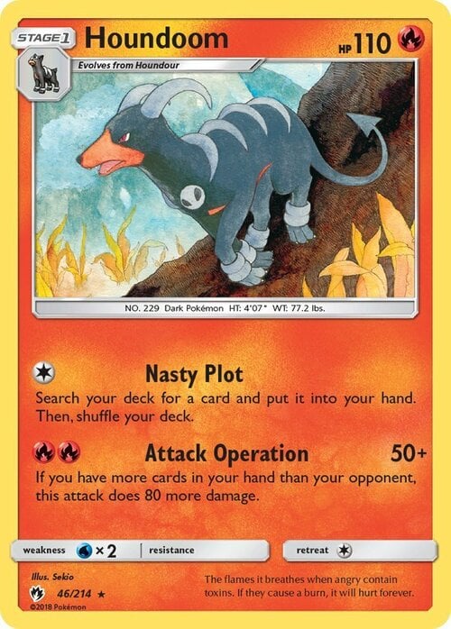 Houndoom [Nasty Plot | Attack Operation] Card Front