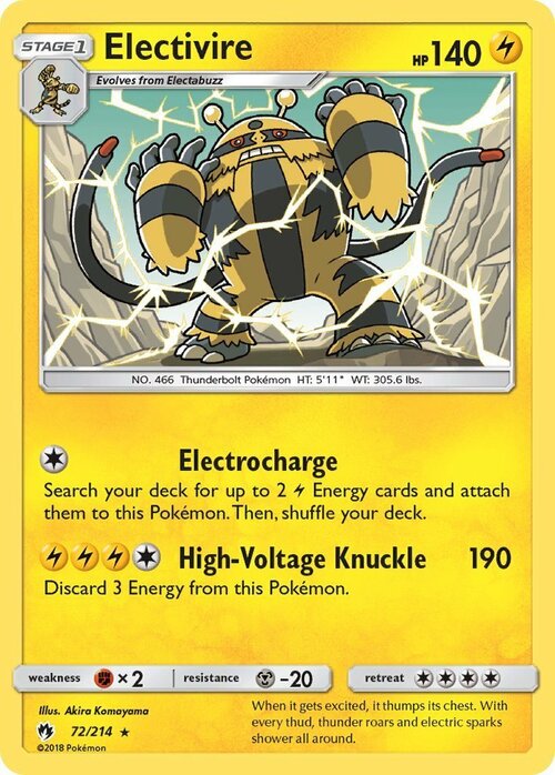 Electivire [Electrocharge | High-Voltage Knuckle] Card Front