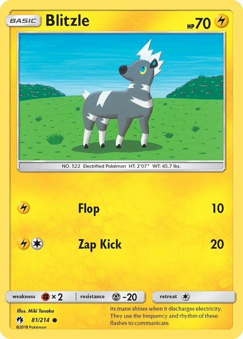 Blitzle [Flop | Zap Kick] Card Front