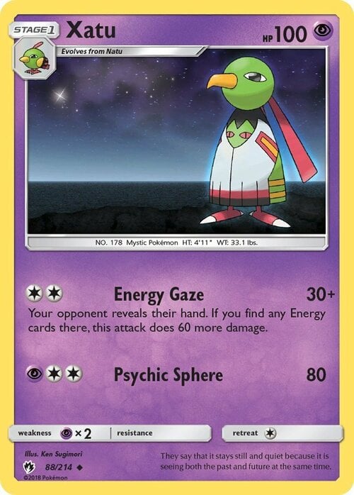 Xatu [Energy Gaze | Psychic Sphere] Card Front