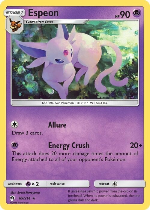 Espeon [Allure | Energy Crush] Card Front