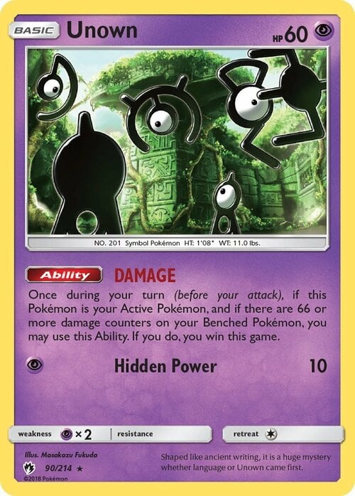 Unown [DAMAGE] Card Front
