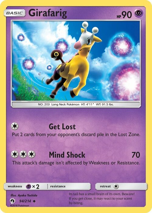 Girafarig [Get Lost | Mind Shock] Card Front