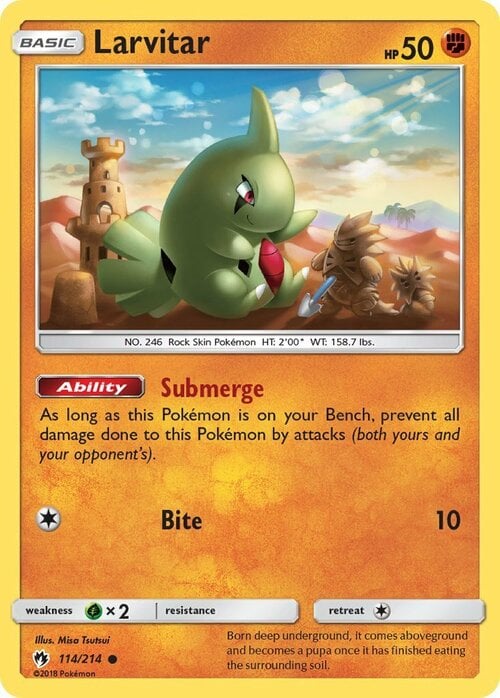 Larvitar Card Front