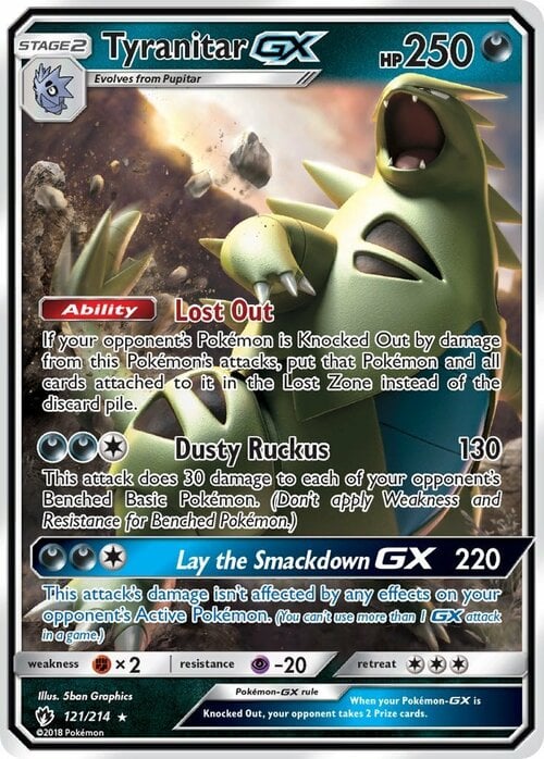 Tyranitar GX Card Front