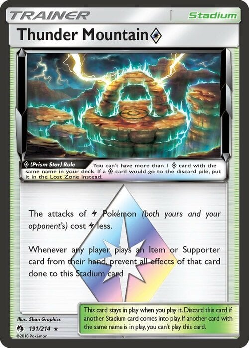 Thunder Mountain Prism Star Card Front