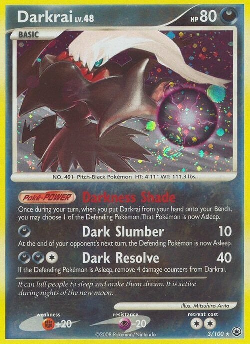 Darkrai Lv.48 [Darkness Shade | Dark Slumber | Dark Resolve] Card Front