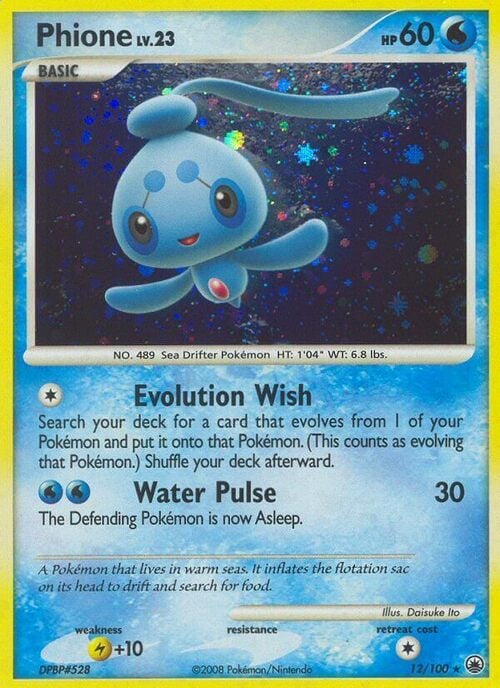 Phione Lv.23 [Evolution Wish | Water Pulse] Card Front