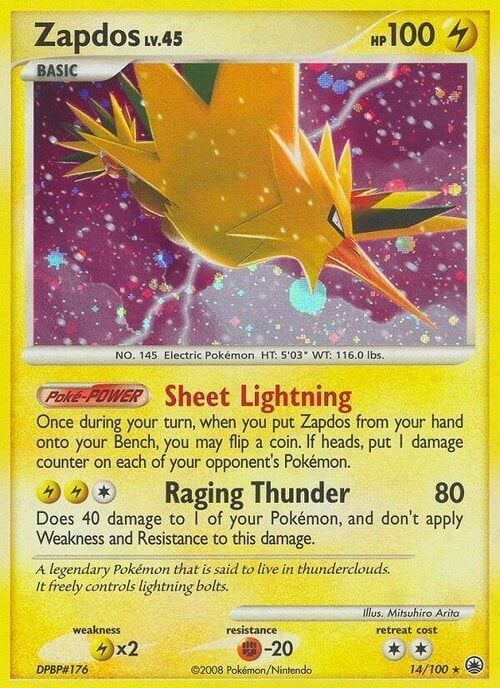 Zapdos Lv.45 Card Front